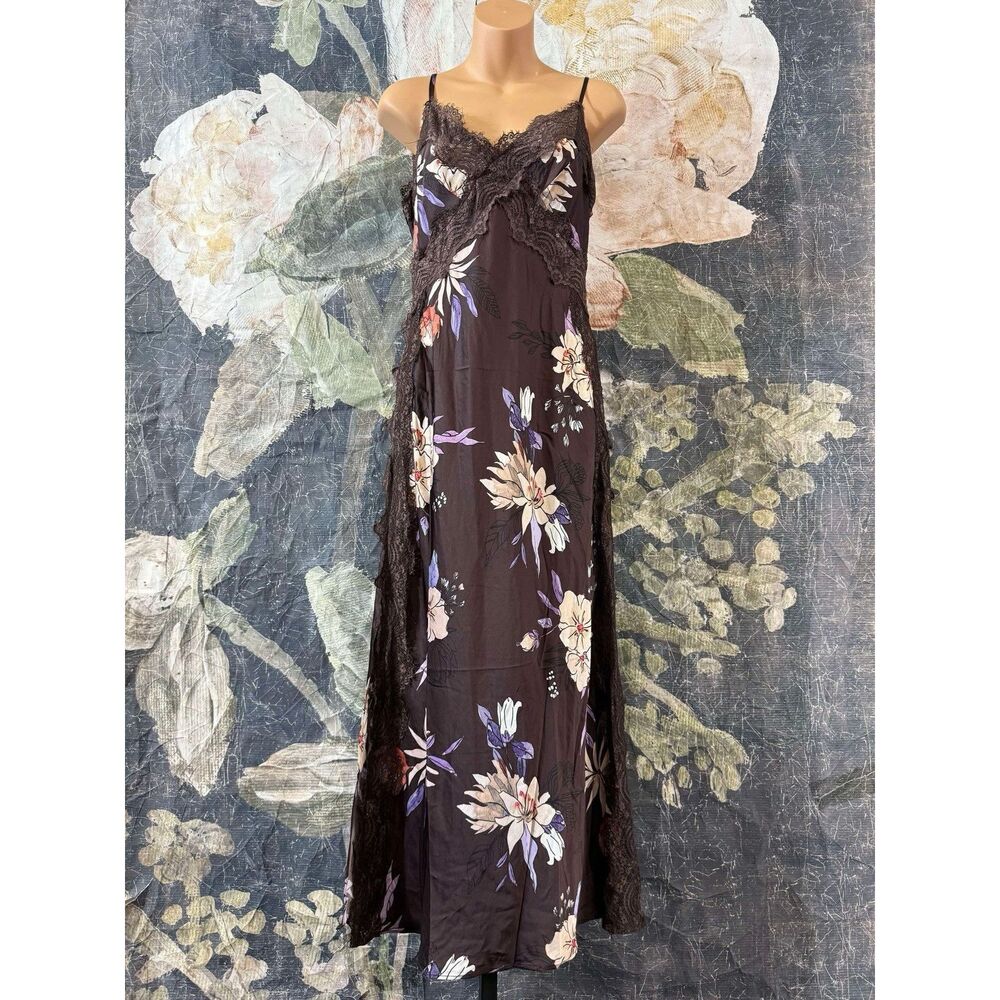 NWT Anthropologie Hutch Satin Midi Slip Dress Size Medium - Picture 8 of 11